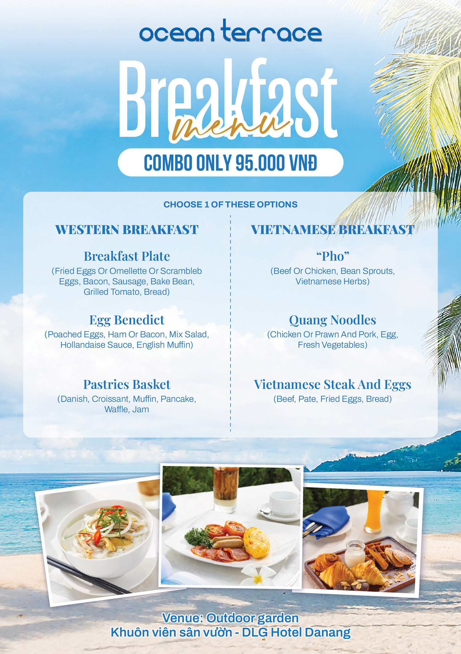 Ocean Terrace Breakfast Combo at DLG Hotel Danang
